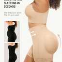 FeelinGirl Body Shaper for Women Butt Lifting Shapewear Tummy Control Panties with Hook Zipper Closure (Beige, S)
