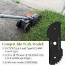 Replacement 243801-02 Edger Blade Compatible with EH1000 Type 5 12 AMP Lawn Edger, 7-3/4" x 2-3/4" Lawn Edger Blade Compatible with LE750 Edge Hog Edger - Replaces 243801-00, 243797-00, 40-519, 3 Pack