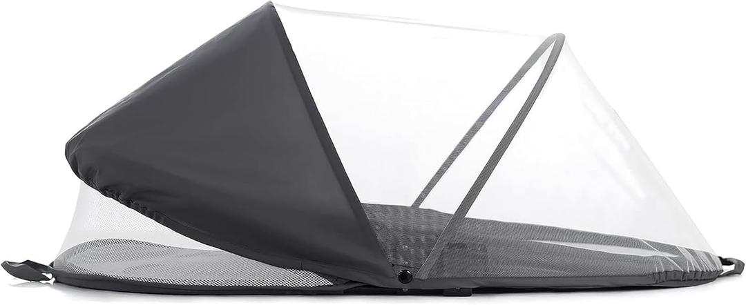 Travel Bassinet-Folding Portable Bassinet,Baby Crib Baby Bed with Mosquito Net,Easy to Fold and Lightweight,Light Gray