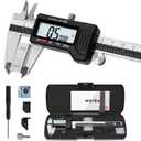 werka Digital Caliper, 0-6 Calipers Measuring Tool, Auto-Off Micrometer Caliper with 0.001High-Accuracy,Inch/Fraction/Millimeter Conversions Button,4 Measuring Ways, Stainless Steel Construction