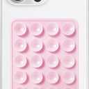 Anteel Silicone Suction Phone Case Mount, Silicon Adhesive Phone Accessory for Smartphones, Hands-Free Mirror Shower Phone Holder for Selfies, Tiktok Videos (Light Pink)