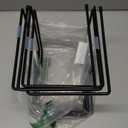 PUERSI 4 PCS Pizza Stand Holder with Non-Slip Pads, Black Metal Pizza Pan Display Stands, Food Platter Riser Serving Tray for Party Wedding