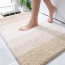 OLANLY Bathroom Rugs Mat 30x20, Extra Soft Absorbent Microfiber Bath Rugs, Rubber Backing, Quick Dry, Machine Washable Bath Mats for Bathroom Floor, Tub, Shower and Home Decor Accessories, Light Beige (30" x 20")