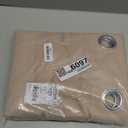 NICETOWN Thick Linen Curtains Privacy with Light Filtering, Grommet Semi Sheer Not See Through Linen Blend Curtain Drapes Vintage & Rustic for Farmhouse / Living Room, Angora, W55 x L84, 2 Panels