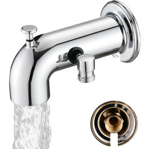 Tub Spout with Diverter, Bathtub Spout for Hand Shower,Chrome Plated (Without Handheld)