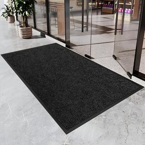 4′ x 6′ Front Doormat Indoor Outdoor Entrance, Commercial Door Mat Heavy Duty Trap Dirt and Moisture Entryway Floor mat, Custom Size Non Slip Rubber Backing Welcome Mat for High Traffic Area