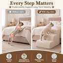 Dog Steps for Bed, Large Dog Stairs for Dogs to Get On Bed & Couch