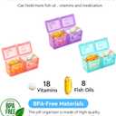 Monthly Pill Organizer 2 Times a Day, 30 Day Pill Organizer Box AM PM with Weekly Pill Bag,32 Daily Large Compartments,1 Month Pill Holder to Hold Vitamins, Medication and Supplements