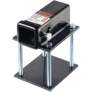 Towever 83801 Towever RV Bumper Hitch Receiver 2 inches Adapter for 4-4.5 inches Travel Trailer Rear Bumper