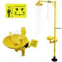 Emergency Shower Eyewash Station OSHA Approved,Eye Wash and Shower Combination Kit, First Aid Eyewasher Station for Industrial,Lab Use,ABS