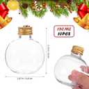 Veemoon Christmas Drink Balls, 250ml Clear Ornament Balls 10pcs Fillable Booze Ball Christmas Tree Ornament Water Bottle Bulb Juice Bottle Xmas Hanging Pendant Ball for Holiday Favor Golden