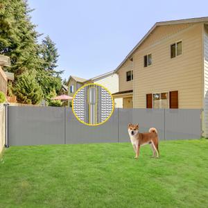 Reinforced 42 Tall x 200 Extra Wide Retractable Gate, Tall Dog Gate with Support Rods, Extra Long Baby Gate for Large Opening Indoor Safety Gate for Doorways Outdoor Garage Gates for Dogs, Gray