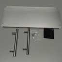 Toilet Paper Basket, Stainless Steel Toilet Tank Tray with Handle Toilet Paper Basket Storage for Toilet Tank, Bathroom, Kitchen Counter (Brush Nickel)