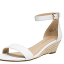 Dream Pairs Women's Wedge Sandals 2 Inch Low Heel Open Toe Ankle Strap Summer Wedding Party Dress Shoes, Size 11
