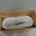 Supteron Bathroom Trash Can with Lid 3.2 Gallon Narrow Trash Can Small Plastic Trash Bin 12 Liter Rectangular Plastic Garbage Can with Press Type Lid for Bedroom Bathroom Milk White