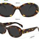 mosanana Oval Retro Trendy Sunglasses for Women 90s Style MS52371