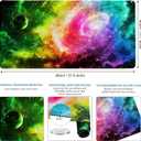 Desk Pad, Desk Matt for Desktop, Extended XXL Large Gaming Mouse Pad for Desk, Anti-Slip Keyboard Mouse Mat with Stitched Edges, Keyboard Mouse Mat for Computer, Work, Office, Gaming, Aurora