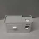 iHave Toothbrush Holders for Bathrooms, 2 Cups Toothbrush Holder Wall Mounted with Toothpaste Dispenser - Large Capacity Tray, Cosmetic Drawer - Bathroom Decor & Bathroom Accessories (White)