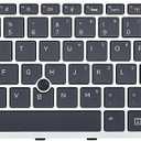 Replacement Backlight Keyboard for HP EliteBook 840 G5 840 G6 & EliteBook 745 G5 745 G6, EliteBook 840 G5 Keyboard with Pointer Silver Frame US Layout L11307-001 L14378-001
