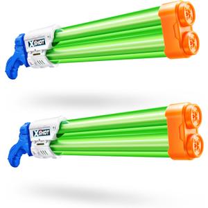 XSHOT Large Dual Stream Water Blaster 2 Pack by ZURU Dual Play Water Toy, Dual Stream Blaster, Big Water Toy for Children, Teen and Adults