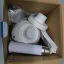 Socket Fan Light Ceiling Fans with Lights and Remote, Dimmable LED 3 Colors 3000K-6500K, 1556 Lumens Light Bulb Screw in Ceiling Fan for Bedroom, Kitchen, Living Room, Closet (White)