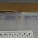 Kuject Large Shoe Organizers Storage Boxes for Closet, 12 Pack Clear Plastic Stackable Storage Bins with Lids, Under Bed Shoe Containers for Entryway, Fit up to Women's Size 10,Black,Off-white