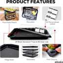 25 Pack Catering Trays with Lids 13" Serving Tray with Lid, Heavy Duty Recyclable Plastic Party Platters for Catering, Buffet, Picnics & Events Food Trays with Clear Lid (13.39 9.84 2.95 inch)
