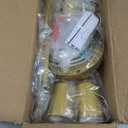 Phaosio Modern Sputnik Chandelier Ceiling Light Fixtures, 6-Lights 22” Mid Century Industrial Metal Semi Flush Mount for Dining Room, Bedroom, Living Room-Gold