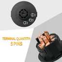 Hoypeyfiy 5 Terminal 3 Position Ignition Switch with 2 Keys, Replacement for Exmark Lazer Z, Next Lazer Z, Quest, Toro Z Master, TimeCutter ZS SS Series, Titan, Replaces 117-2221 137-4100