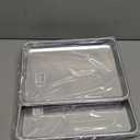 Commercial Quality Baking Sheet Pan Set, Natural Aluminum Cookie Sheet, Umite Chef Encapsulated Galvanized Steel Rim Warp Resistant Baker's Quarter Sheet Pan, Cookie Tray Pans for Baking, Roasting (13x9.5in)