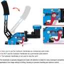 Racing Hydraulic Drift Handbrake Gear Lever W/Oil Tank Hydro E-Brake Rally 3/4 0.75Bar 3/8-24 Parking Adjustable Brake (Blue)