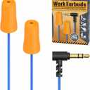Hearprotek earplug Headphones for Work, Safety Foam Earbuds Headphones That Look Like earplugs for Hearing Protection Noise Isolation-Great for Work Shift, Construction, Lawn Mowing, Heavy Machinery