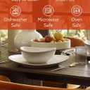 Sweese Porcelain Serving Bowls Set, 10-42 oz, Versatile for Salad, Soup, Snacks, Microwave Dishwasher Safe, White