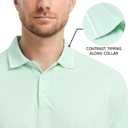 M MAELREG Mens Polo Shirts Short Sleeve Jacquard Performance Moisture Wicking Lightweight Casual Active Mens Golf Shirt (Green, XXL)