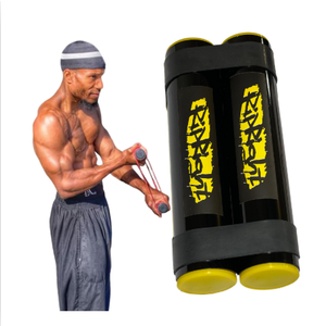 RipStick, Workout Equipment for Joint Rehab, Shoulder and Resistance Training, Muscle Building and Core Workout Equipment with 6 Adjustable Resistance Bands (Black/Yellow)