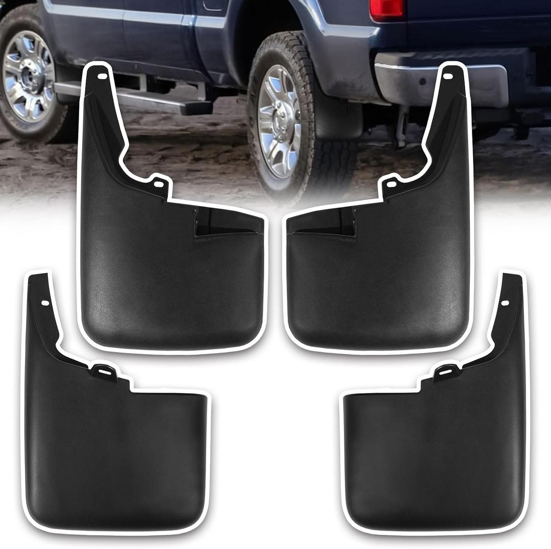 Mud Flaps Compatible with 2011-2016 Ford F250 F350 F450 F550 Super Duty Trucks Mud Guards Splash Guards Front & Rear Without Fender Flares #BC3Z-16A550-FA #BC3Z-16A550-BB 4pcs