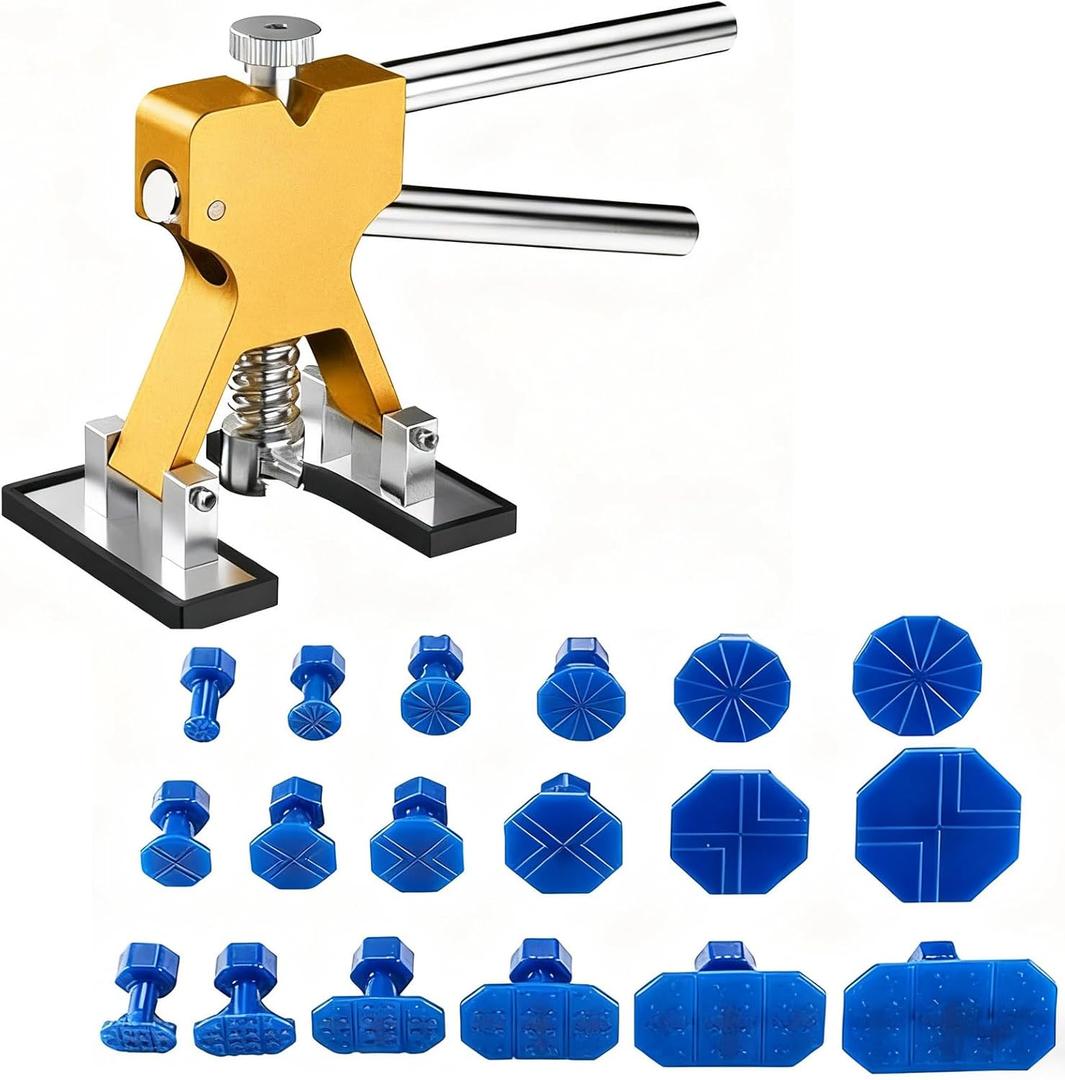Car Body Dent Repair Removal Tool, Paint-Free Dent Repair Puller and 18 Label Hail Dent Suction Repair Tool - (1 Set)