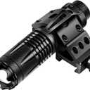 Tactical Flashlight Adjustable 350 Yards 1200 Lumen LED Light with Offset Mount for Outdoor Hunting