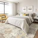 Area Rugs 9x12 Living Room: Washable Large Abstract Modern Soft Rugs Stain Resistant Indoor Floor Non Slip Accent Carpet for Bedroom Nursery Playroom Office Dining Room Dorm Home Decor- Abstract Gray Gold