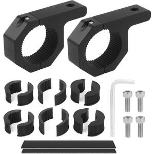2PCS Tube Clamps for Off-Road ATV UTV Light Bar Clamp Kits (Choice 1"/1.5"/1.75"/2" Inch) Aluminium Mounting Bracket Kit LED Off Road Light Horizontal Bar Clamp Roof Roll Cage Holder