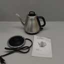 Electric Gooseneck Kettle, 1L 1500W Fast Boil, 100% Stainless Steel BPA Free Pour-Over Coffee & Tea Kettle, Water Boiler with Auto Shut & Boil-Dry Protection, Silver