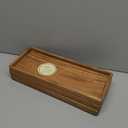 NIRMAN Acacia Wood Rectangular Wooden Platters for Home Decor, Food, Vegetables, Fruit, Charcuterie, Appetizer Serving Tray (13" x 5.5" x 0.75") (Set of 3)