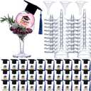 30 Set Graduation Party Favor Refillable Plastic Ball Decorations with Mini Caps & Cup Ornaments Congrats Grad Hanging Decor for Class of 2026(Blue)