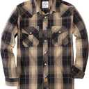Customized Veesion Pearl Snap Shirts for Men Long Sleeve Western Shirts for Men Vintage Casual Plaid Shirt Cowboy Shirts for Men 2 XL