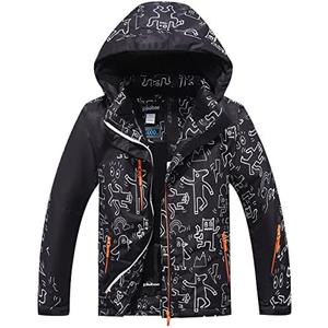 PHIBEE Big Boy's Waterproof Breathable Snowboard Ski Jacket 146/152cm