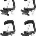 C Clamp Hook Black 1-2" Truss Clamp Mounting CLP-03 Standard C Clamps 44 LBS20KG,4PCS Stage Lighting Clamps