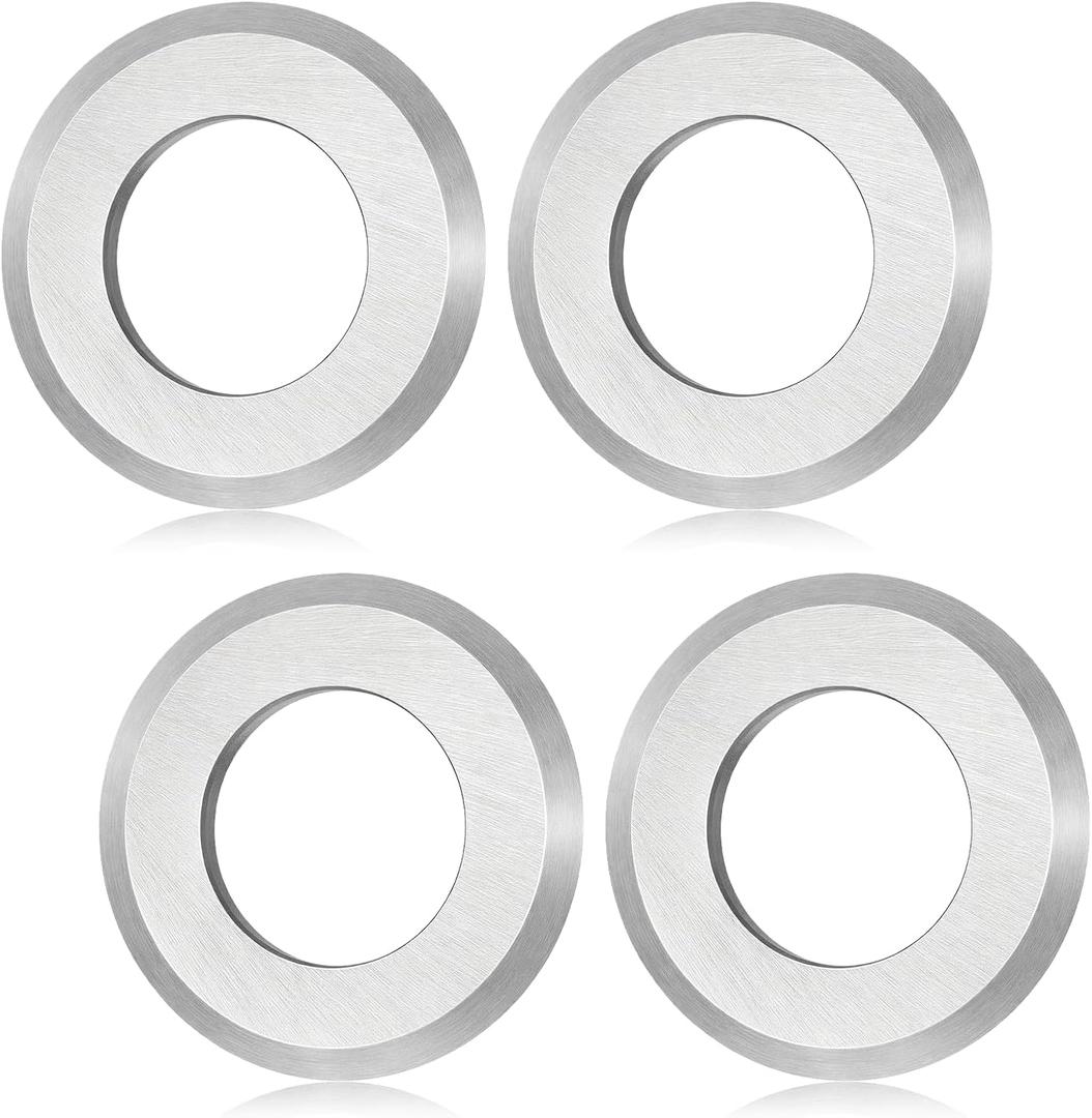 4 Pcs Tungsten Steel Detachable Blades Manual Wire Stripper Replacement Blades for Electric Hand Crank Stripping Machines Silver