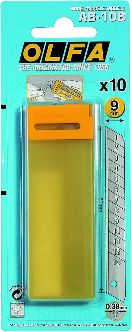 Olfa AB-10B Standard Blade 10-Pieces