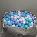 MoonxHome Ball Pit Balls for Toddlers, BPA Free Crush Proof Plastic Toy Balls for Ball Pit, Children's Pool Water Toys, Macaron Ocean Balls for Play Tent 2.15 Inch Pack of 500 White&Green&Blue