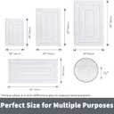 GRANNY SAYS Bathroom Rugs and Mats, 16" x 24" Non-Slip Bath Mat for Bathroom, Super Soft Absorbent Microfiber Bath Rug, Machine Washable and Dry, Small White Rug for Shower, Tub and Bath Floor